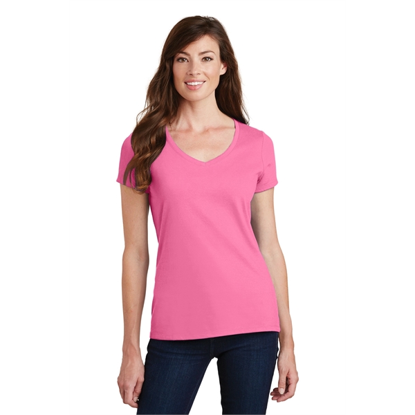 Port & Company Women's Fan Favorite V-Neck Tee. - Port & Company Women's Fan Favorite V-Neck Tee. - Image 7 of 105