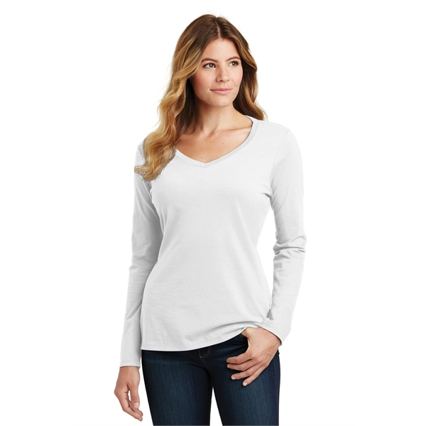 Port & Company Women's Long Sleeve Fan Favorite V-Neck Tee. - Port & Company Women's Long Sleeve Fan Favorite V-Neck Tee. - Image 54 of 63