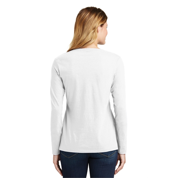 Port & Company Women's Long Sleeve Fan Favorite V-Neck Tee. - Port & Company Women's Long Sleeve Fan Favorite V-Neck Tee. - Image 1 of 63