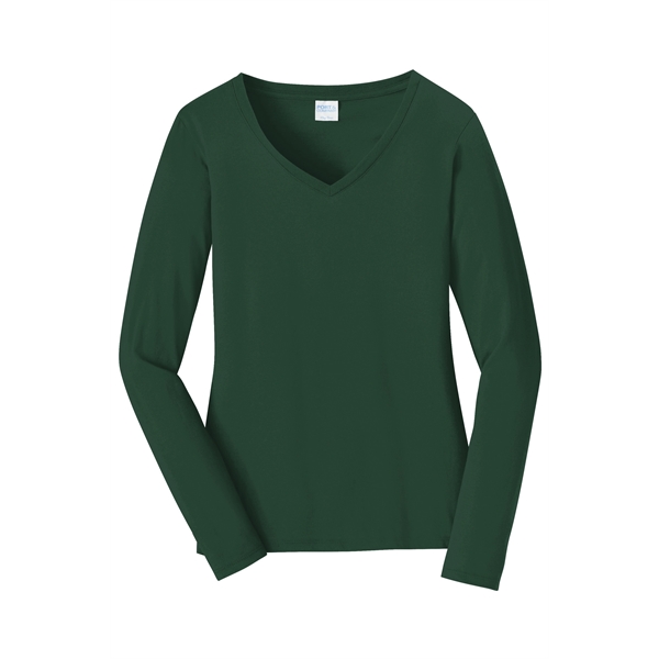 Port & Company Women's Long Sleeve Fan Favorite V-Neck Tee. - Port & Company Women's Long Sleeve Fan Favorite V-Neck Tee. - Image 60 of 63