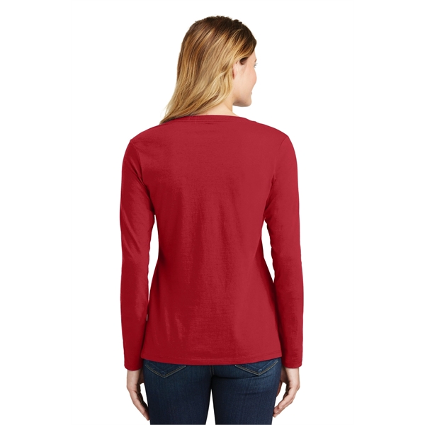 Port & Company Women's Long Sleeve Fan Favorite V-Neck Tee. - Port & Company Women's Long Sleeve Fan Favorite V-Neck Tee. - Image 25 of 63