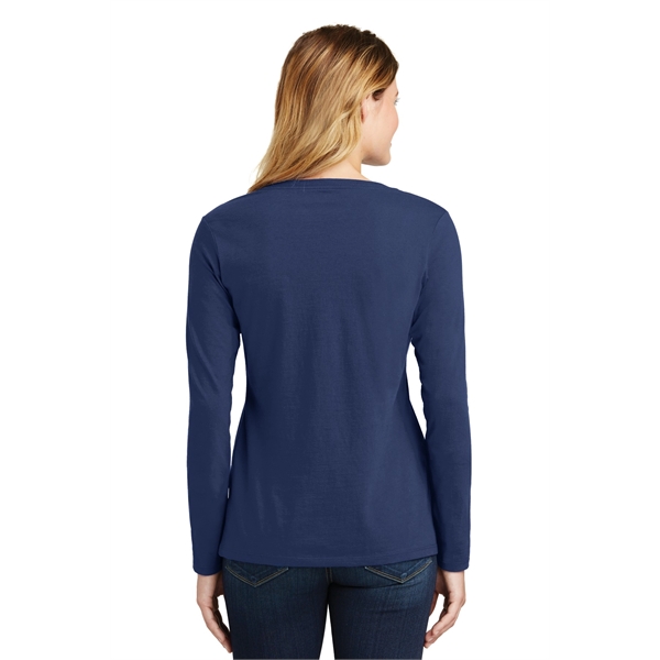 Port & Company Women's Long Sleeve Fan Favorite V-Neck Tee. - Port & Company Women's Long Sleeve Fan Favorite V-Neck Tee. - Image 30 of 63