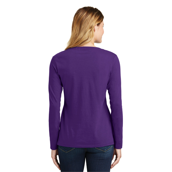 Port & Company Women's Long Sleeve Fan Favorite V-Neck Tee. - Port & Company Women's Long Sleeve Fan Favorite V-Neck Tee. - Image 34 of 63