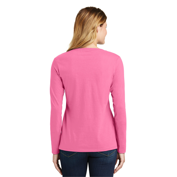 Port & Company Women's Long Sleeve Fan Favorite V-Neck Tee. - Port & Company Women's Long Sleeve Fan Favorite V-Neck Tee. - Image 38 of 63