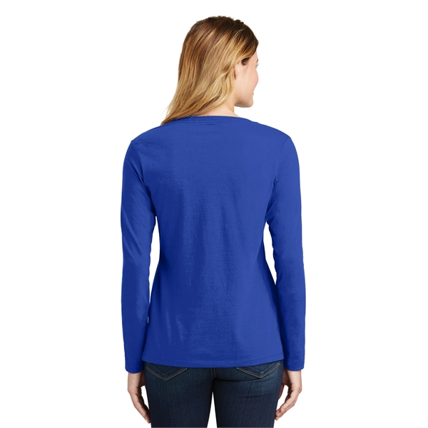 Port & Company Women's Long Sleeve Fan Favorite V-Neck Tee. - Port & Company Women's Long Sleeve Fan Favorite V-Neck Tee. - Image 43 of 63