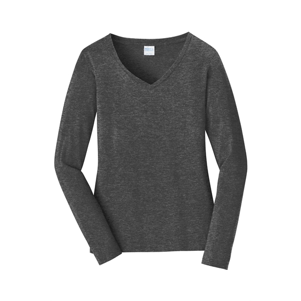 Port & Company Women's Long Sleeve Fan Favorite V-Neck Tee. - Port & Company Women's Long Sleeve Fan Favorite V-Neck Tee. - Image 51 of 63