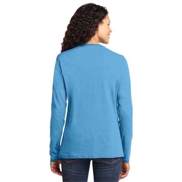 Port & Company Women's Long Sleeve Core Cotton Tee. - Port & Company Women's Long Sleeve Core Cotton Tee. - Image 1 of 94