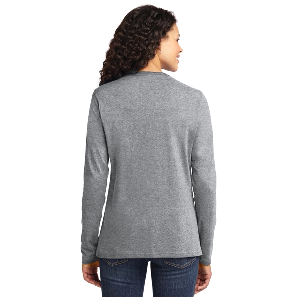 Port & Company Women's Long Sleeve Core Cotton Tee. - Port & Company Women's Long Sleeve Core Cotton Tee. - Image 7 of 94