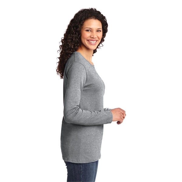 Port & Company Women's Long Sleeve Core Cotton Tee. - Port & Company Women's Long Sleeve Core Cotton Tee. - Image 8 of 94