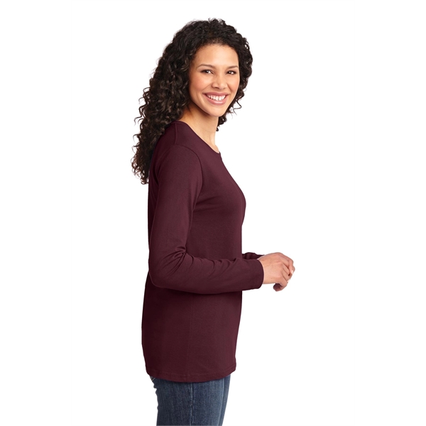 Port & Company Women's Long Sleeve Core Cotton Tee. - Port & Company Women's Long Sleeve Core Cotton Tee. - Image 10 of 94