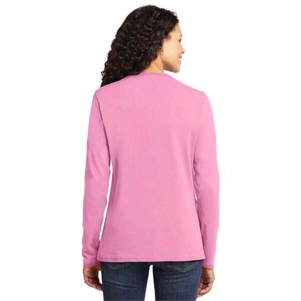 Port & Company Women's Long Sleeve Core Cotton Tee. - Port & Company Women's Long Sleeve Core Cotton Tee. - Image 13 of 94