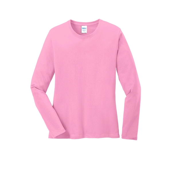 Port & Company Women's Long Sleeve Core Cotton Tee. - Port & Company Women's Long Sleeve Core Cotton Tee. - Image 15 of 94