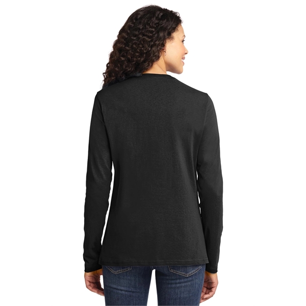 Port & Company Women's Long Sleeve Core Cotton Tee. - Port & Company Women's Long Sleeve Core Cotton Tee. - Image 20 of 94