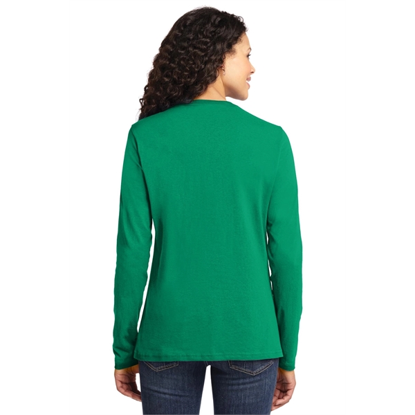 Port & Company Women's Long Sleeve Core Cotton Tee. - Port & Company Women's Long Sleeve Core Cotton Tee. - Image 84 of 94