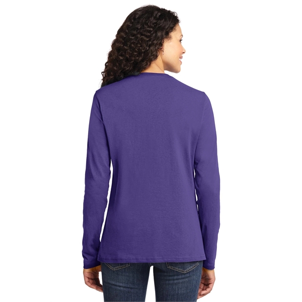 Port & Company Women's Long Sleeve Core Cotton Tee. - Port & Company Women's Long Sleeve Core Cotton Tee. - Image 34 of 94