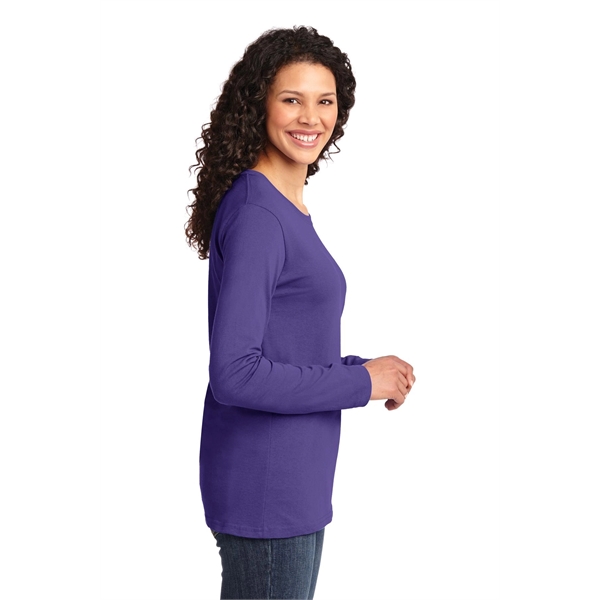 Port & Company Women's Long Sleeve Core Cotton Tee. - Port & Company Women's Long Sleeve Core Cotton Tee. - Image 35 of 94