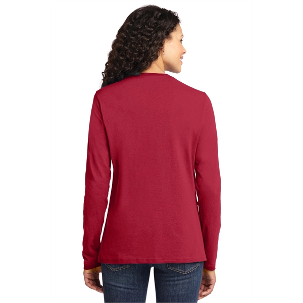 Port & Company Women's Long Sleeve Core Cotton Tee. - Port & Company Women's Long Sleeve Core Cotton Tee. - Image 38 of 94