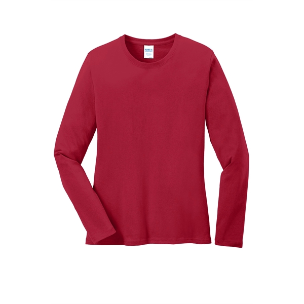 Port & Company Women's Long Sleeve Core Cotton Tee. - Port & Company Women's Long Sleeve Core Cotton Tee. - Image 40 of 94