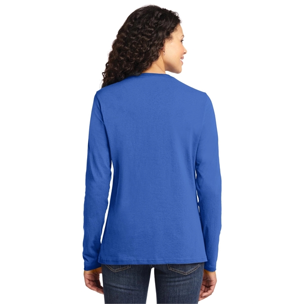 Port & Company Women's Long Sleeve Core Cotton Tee. - Port & Company Women's Long Sleeve Core Cotton Tee. - Image 42 of 94