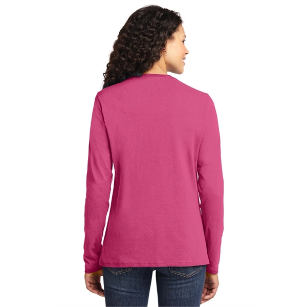 Port & Company Women's Long Sleeve Core Cotton Tee. - Port & Company Women's Long Sleeve Core Cotton Tee. - Image 46 of 94