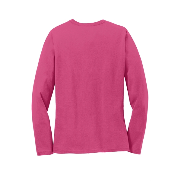 Port & Company Women's Long Sleeve Core Cotton Tee. - Port & Company Women's Long Sleeve Core Cotton Tee. - Image 49 of 94