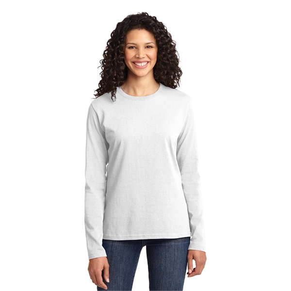 Port & Company Women's Long Sleeve Core Cotton Tee. - Port & Company Women's Long Sleeve Core Cotton Tee. - Image 85 of 94