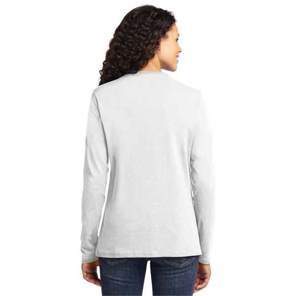 Port & Company Women's Long Sleeve Core Cotton Tee. - Port & Company Women's Long Sleeve Core Cotton Tee. - Image 50 of 94