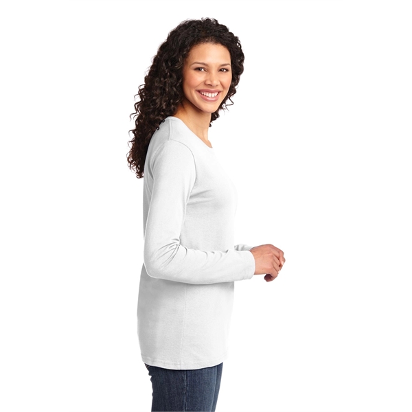 Port & Company Women's Long Sleeve Core Cotton Tee. - Port & Company Women's Long Sleeve Core Cotton Tee. - Image 51 of 94