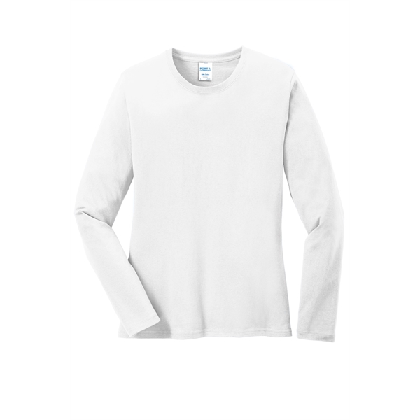 Port & Company Women's Long Sleeve Core Cotton Tee. - Port & Company Women's Long Sleeve Core Cotton Tee. - Image 52 of 94