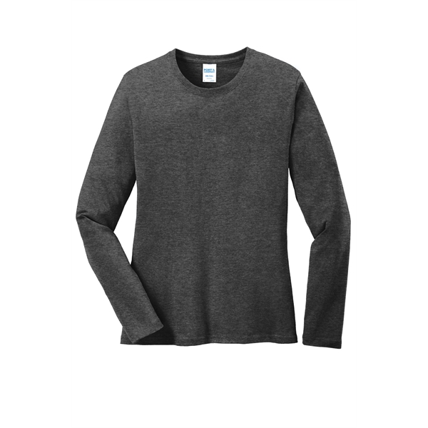 Port & Company Women's Long Sleeve Core Cotton Tee. - Port & Company Women's Long Sleeve Core Cotton Tee. - Image 61 of 94