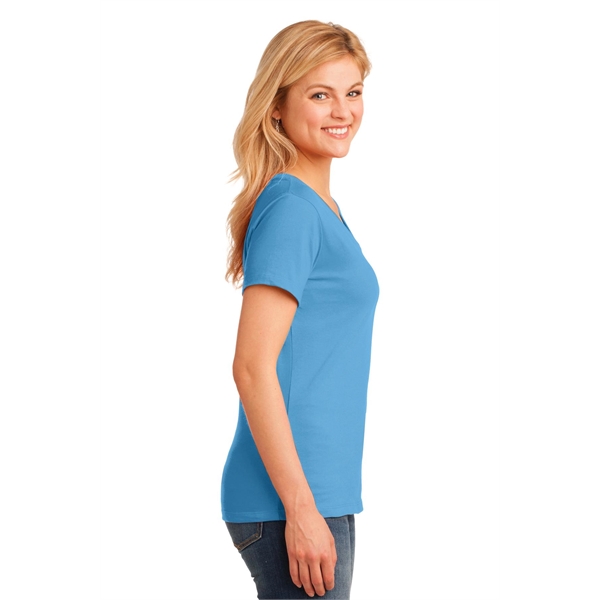 Port & Company Women's Core Cotton V-Neck Tee. - Port & Company Women's Core Cotton V-Neck Tee. - Image 8 of 135