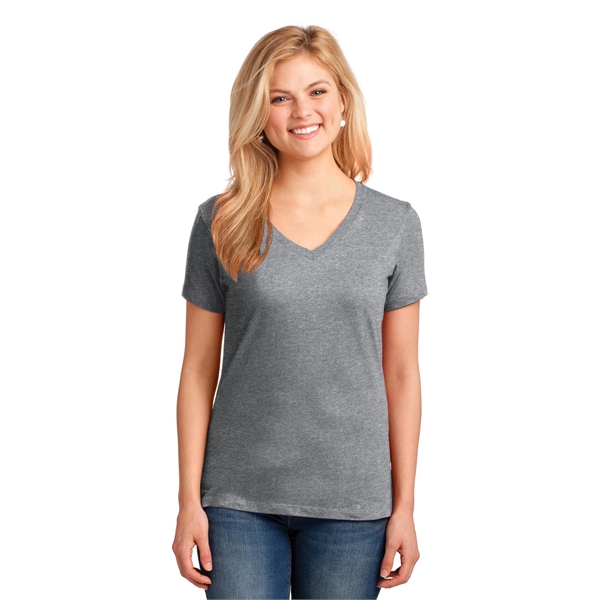 Port & Company Women's Core Cotton V-Neck Tee. - Port & Company Women's Core Cotton V-Neck Tee. - Image 100 of 135