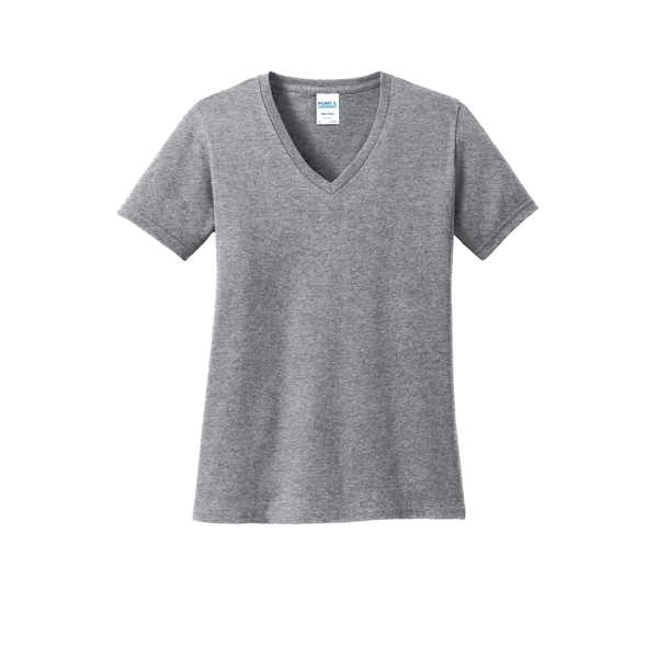 Port & Company Women's Core Cotton V-Neck Tee. - Port & Company Women's Core Cotton V-Neck Tee. - Image 15 of 135