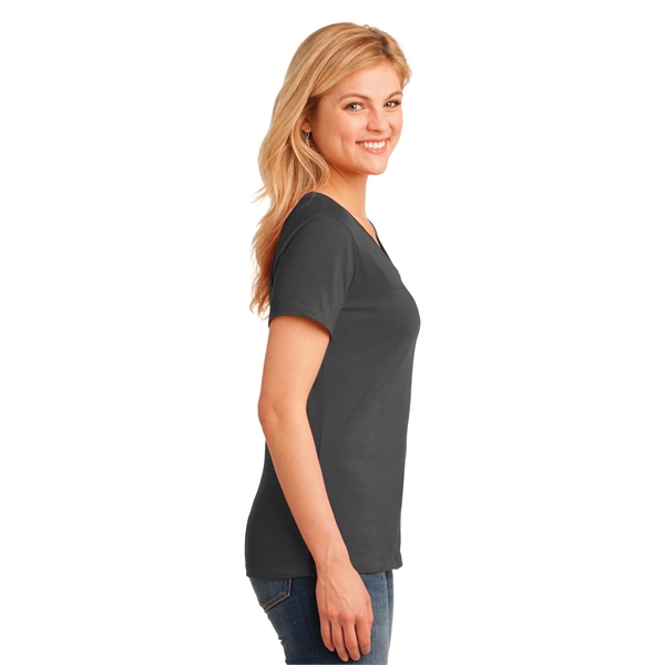 Port & Company Women's Core Cotton V-Neck Tee. - Port & Company Women's Core Cotton V-Neck Tee. - Image 21 of 135