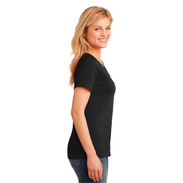 Port & Company Women's Core Cotton V-Neck Tee. - Port & Company Women's Core Cotton V-Neck Tee. - Image 25 of 135