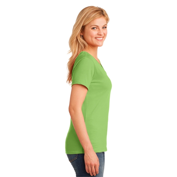 Port & Company Women's Core Cotton V-Neck Tee. - Port & Company Women's Core Cotton V-Neck Tee. - Image 28 of 135