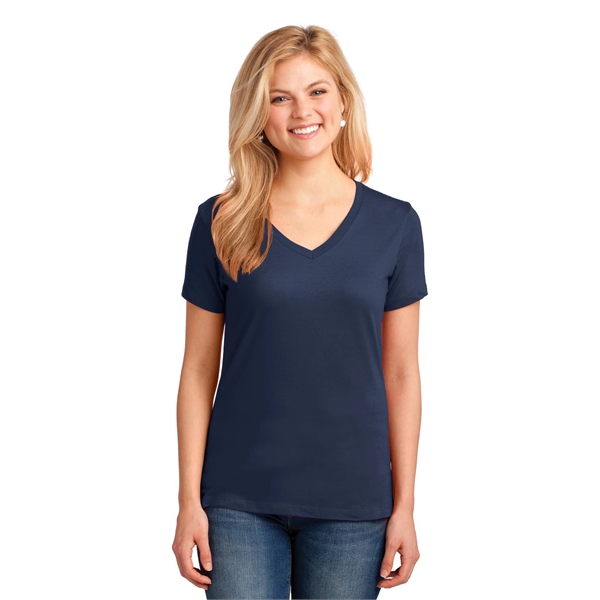 Port & Company Women's Core Cotton V-Neck Tee. - Port & Company Women's Core Cotton V-Neck Tee. - Image 132 of 135