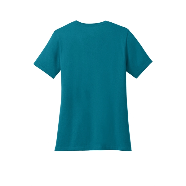 Port & Company Women's Core Cotton V-Neck Tee. - Port & Company Women's Core Cotton V-Neck Tee. - Image 70 of 135