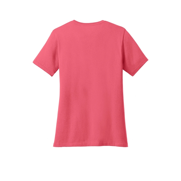 Port & Company Women's Core Cotton V-Neck Tee. - Port & Company Women's Core Cotton V-Neck Tee. - Image 74 of 135