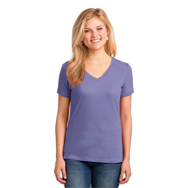 Port & Company Women's Core Cotton V-Neck Tee. - Port & Company Women's Core Cotton V-Neck Tee. - Image 2 of 135