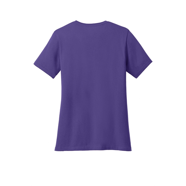 Port & Company Women's Core Cotton V-Neck Tee. - Port & Company Women's Core Cotton V-Neck Tee. - Image 92 of 135