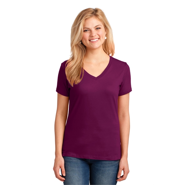 Port & Company Women's Core Cotton V-Neck Tee. - Port & Company Women's Core Cotton V-Neck Tee. - Image 4 of 135