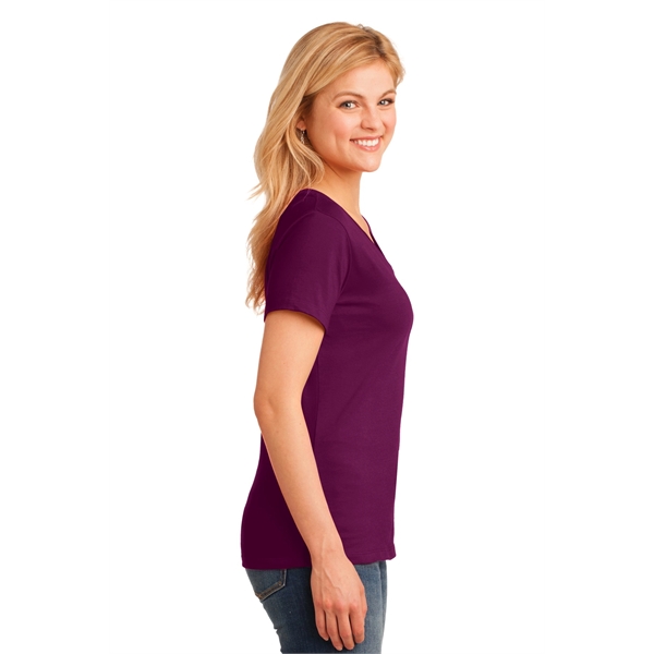 Port & Company Women's Core Cotton V-Neck Tee. - Port & Company Women's Core Cotton V-Neck Tee. - Image 94 of 135