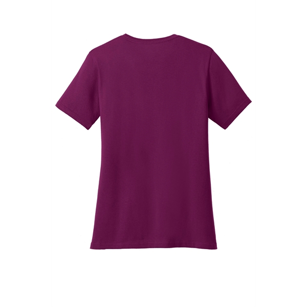 Port & Company Women's Core Cotton V-Neck Tee. - Port & Company Women's Core Cotton V-Neck Tee. - Image 96 of 135