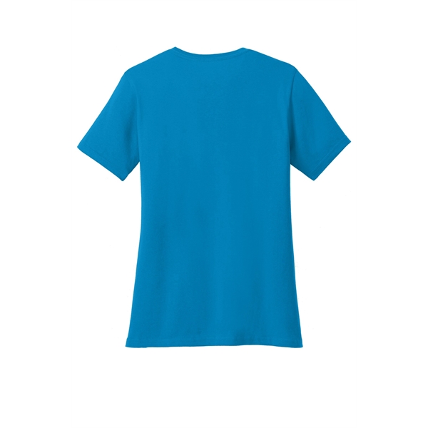 Port & Company Women's Core Cotton V-Neck Tee. - Port & Company Women's Core Cotton V-Neck Tee. - Image 103 of 135