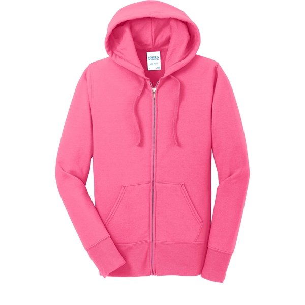 Port & Company Women's Core Fleece Full-Zip Hooded Sweats... - Port & Company Women's Core Fleece Full-Zip Hooded Sweats... - Image 26 of 77