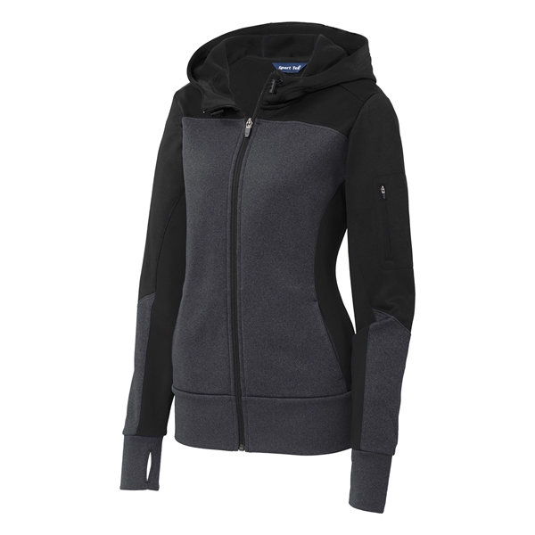 Sport-Tek Women's Tech Fleece Colorblock Full-Zip Hooded ... - Sport-Tek Women's Tech Fleece Colorblock Full-Zip Hooded ... - Image 15 of 22