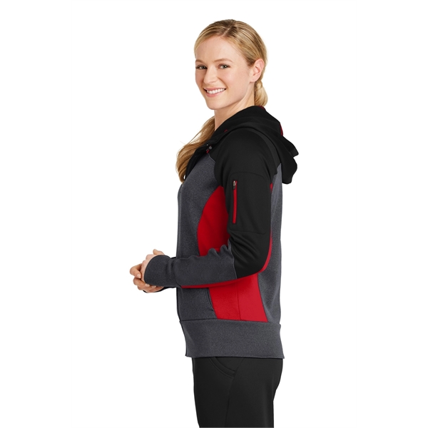 Sport-Tek Women's Tech Fleece Colorblock Full-Zip Hooded ... - Sport-Tek Women's Tech Fleece Colorblock Full-Zip Hooded ... - Image 6 of 22