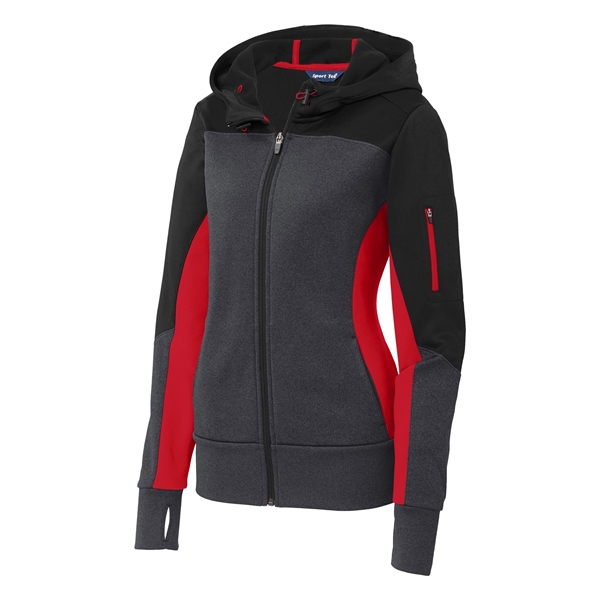 Sport-Tek Women's Tech Fleece Colorblock Full-Zip Hooded ... - Sport-Tek Women's Tech Fleece Colorblock Full-Zip Hooded ... - Image 18 of 22