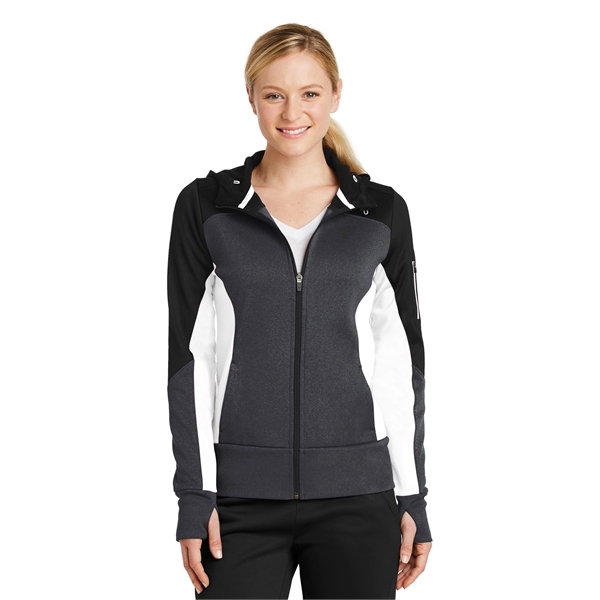 Sport-Tek Women's Tech Fleece Colorblock Full-Zip Hooded ... - Sport-Tek Women's Tech Fleece Colorblock Full-Zip Hooded ... - Image 9 of 22